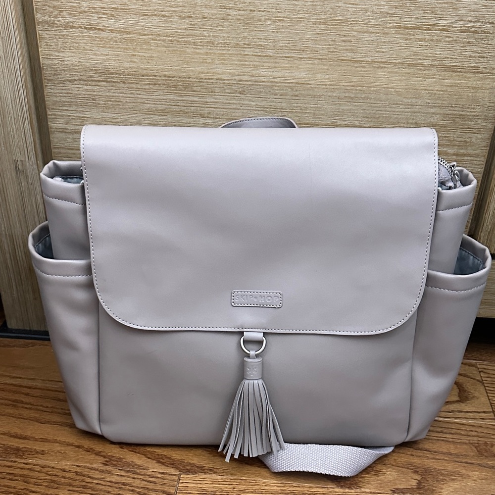 Skip Hop Gray Baby Bag with Tassel